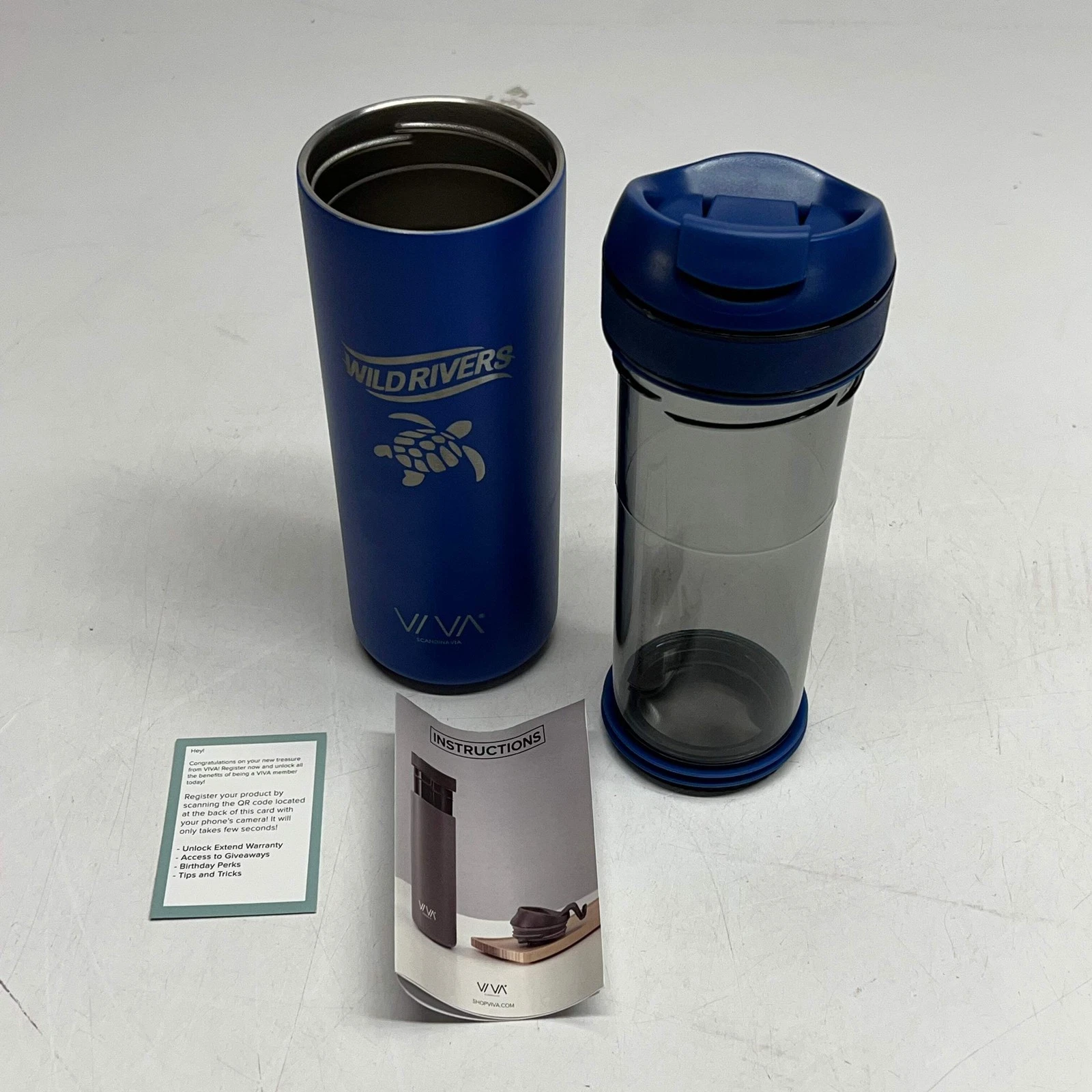 VIVA Recharge Portable French Press W/ Smart Brewer on the Go W/ Company Logo 15