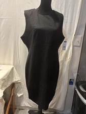 Liverpool Los Angeles Shift Dress, Zip, Sleeveless, Black, Size 14, New W/ Tags