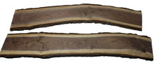 2 Live Edge Black Walnut Wood Slabs Thin Cut Kiln Dried Planed SHIPs FREE