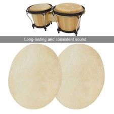 11.4in 2pcs Drum Head Sheepskin Consistent Clear Sound For African Bongo