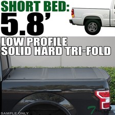 Topline For 04-07 Silveradosierra 5.8 Low Profile Hard Tri Fold Tonneau Cover