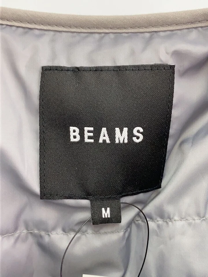 BEAMS military liner down Jacket gray M Used - Image 3 of 4