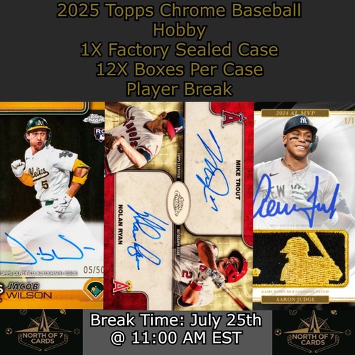 Bryce Teodosio 2025 Topps Chrome Baseball Hobby - 1X Case Player BREAK #6