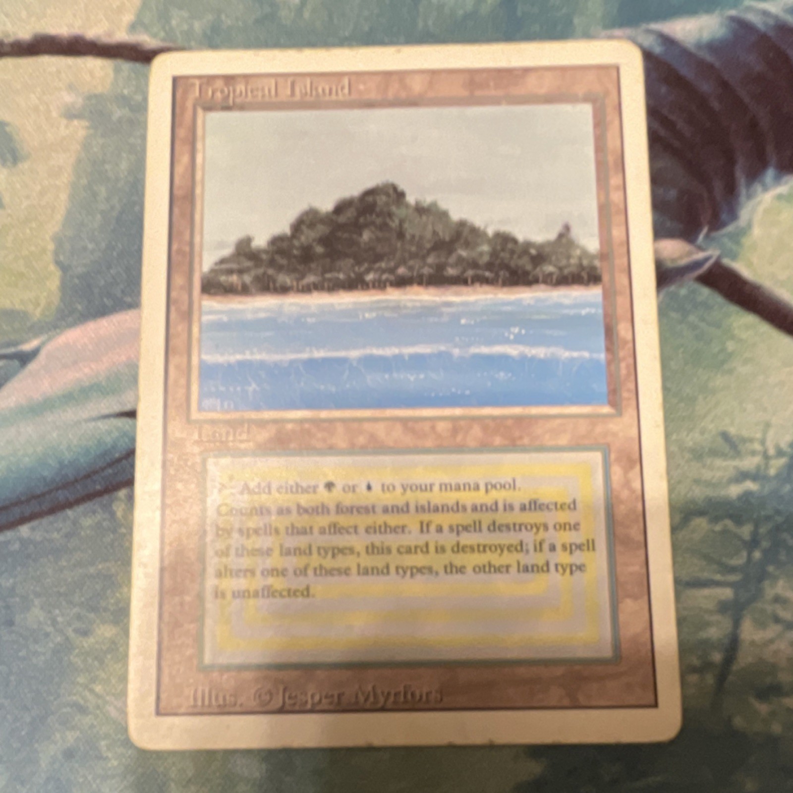 Magic: The Gathering Tropical Island Revised Edition Rare Land Regular