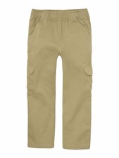 The Children's Place Boys 6 Slim Khaki Uniform Mid Rise Pull on Cargo Pants D1