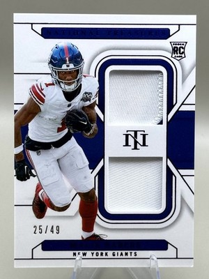 ‼️2024 Panini National Treasures Malik Nabers RC Patch #25/49 New York Giants