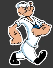 Popeye Vinyl Decal Car Truck SUV Laptop Popeye Sticker