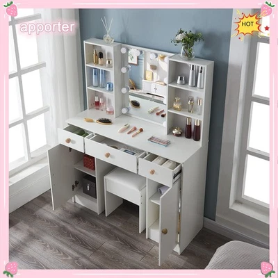 YAMISSI 10 Bulbs Lights LED Mirror For Bedroom White Makeup Dressing Vanity Table Gifts