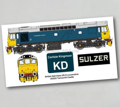 British Rail Klasse 25 Kühlschrankmagnet 25322 Tamworth Castle Diesellok