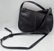 ILI Women's Handbag Brown Leather Inner Pocket Adjustable Strap Crossbody Bag