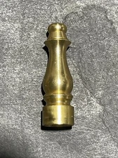 COLONIAL SOLID BRASS FINIAL 1 1/2 INCHES TALL X 1/2” INCH WIDE UNF BRASS 1/8-27