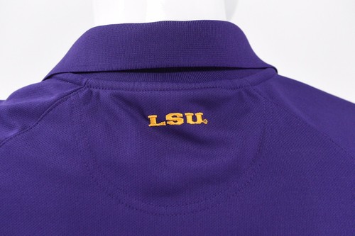 LSU TIGERS Pro Player S/S Purple Polo Shirt Embroidered Logo Mens Sz Small - Picture 2 of 10
