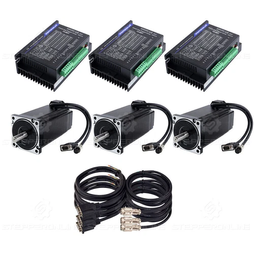3 Axis 12NM NEMA34 Closed Loop Stepper Motor Hybrid Servo Driver CL86T Encoder