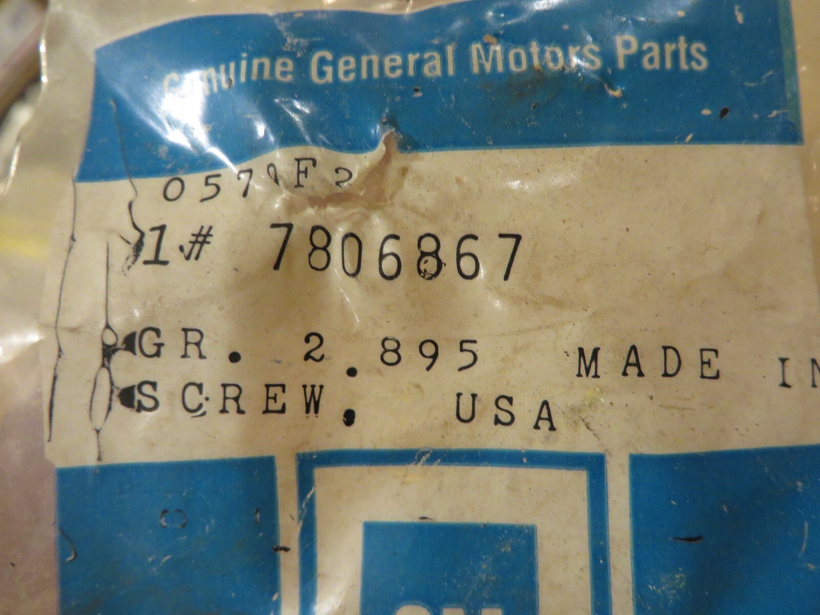 OEM # 7806867 GM General Motors OEM Turn Signal Switch Column BOLT  