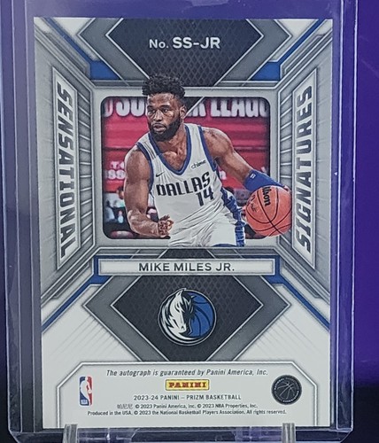2023-24 Panini Prizm Basketball Mike Miles Jr. Rookie Sensational Signatures - Picture 2 of 2