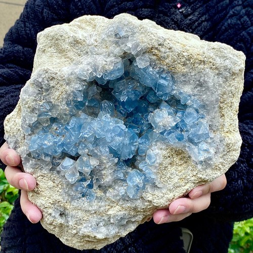 21.87LB Top natural blue crystal cave quartz crystal cave mineral specimens - Imagen 10 de 15