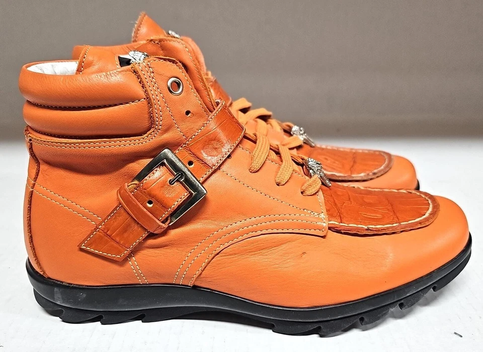 Zapatos de pantorrilla Mauri Yacare para hombre talla 8 | Calzado formal de diseñador italiano Foto 3 de 4