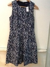 Gap Women's Navy Blue White Printed Sleeveless Dress Size 2