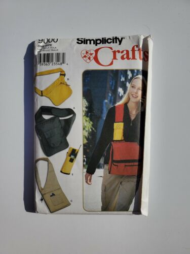 Simplicity Craft 9000 Accessories Messenger Hip Fanny Bag Sewing Pattern Uncut - Afbeelding 1 van 7
