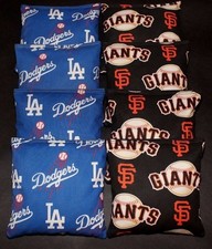 LA DODGERS SAN FRANCISCO SF GIANTS 8 ACA Regulation CORNHOLE BEAN BAGS
