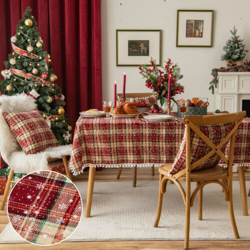 Coussin de nappe plaid flocon de neige Noël couverture décoration de fête meubles - Photo 1 sur 25