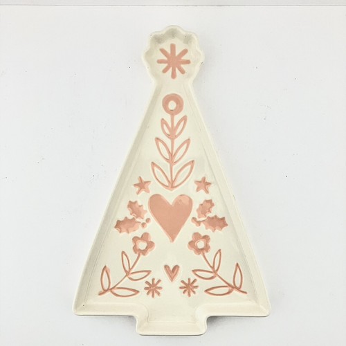 World Market Scandinavian Ceramic Plate Shaped Like Christmas Tree NEW No Box - Picture 15 of 16