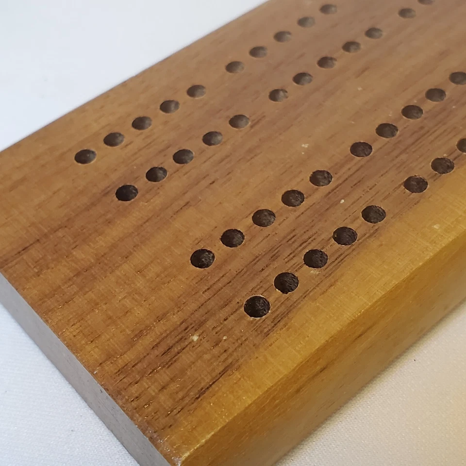 Pleasantime Games Walnut Wood Folding Travel Cribbage Board #703 - Image 4 of 4