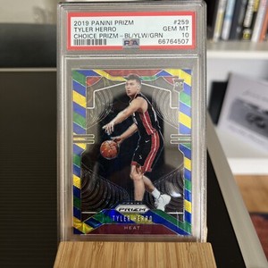 2019 ~ Prizm-Choice ~ Blue/Yellow/Green ~ TYLER HERRO ~ RC ~ #259 ~ PSA 10