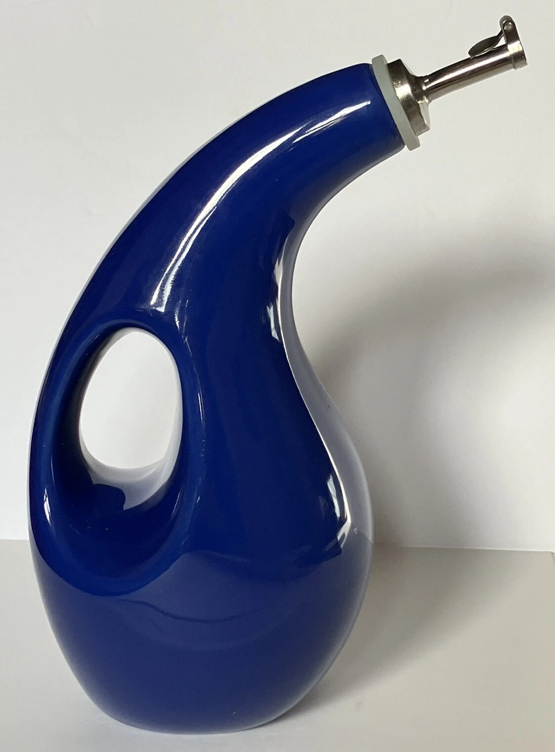 Racheal Ray Ceramic Olive Oil Dispenser Blue 24 Ounce 9 Inches