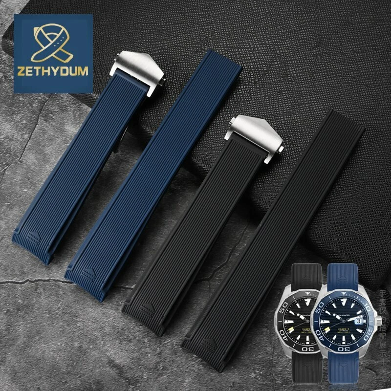 22mm New Style Rubber Silicone Watch Strap for Tag Heuer CARRERA