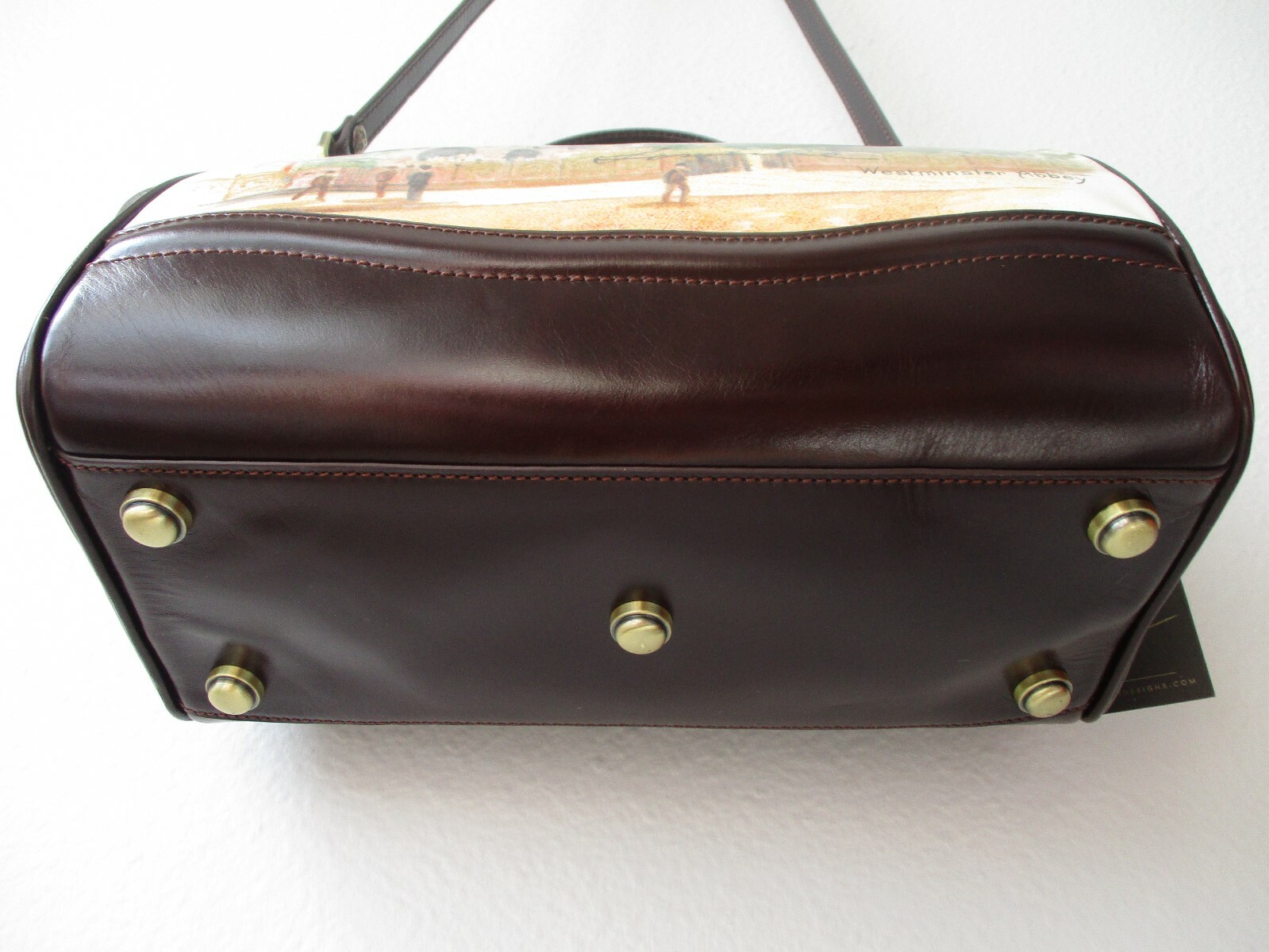 PATRICIA NASH DISCOVERY BRIANZA POSTCARD LEATHER FRAME SATCHEL PURSE