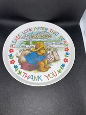 Vintage Paddington Bear Plate Eden Toys 1983 SiLite 3101 Melamine