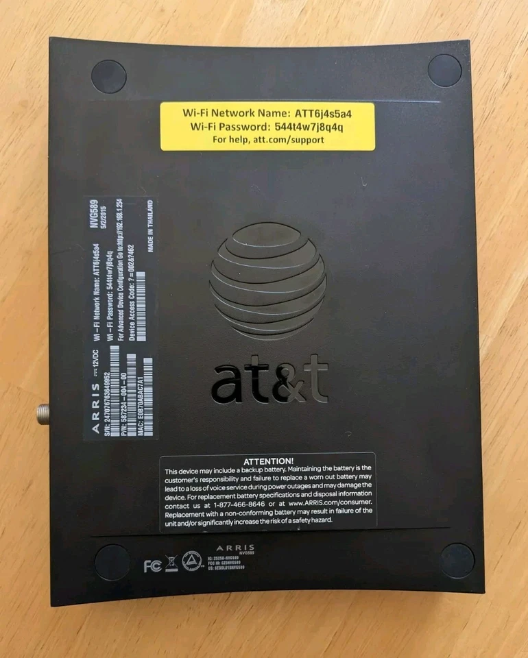 ARRIS NVG589 AT&T U-verse  Modem - Image 2 of 4