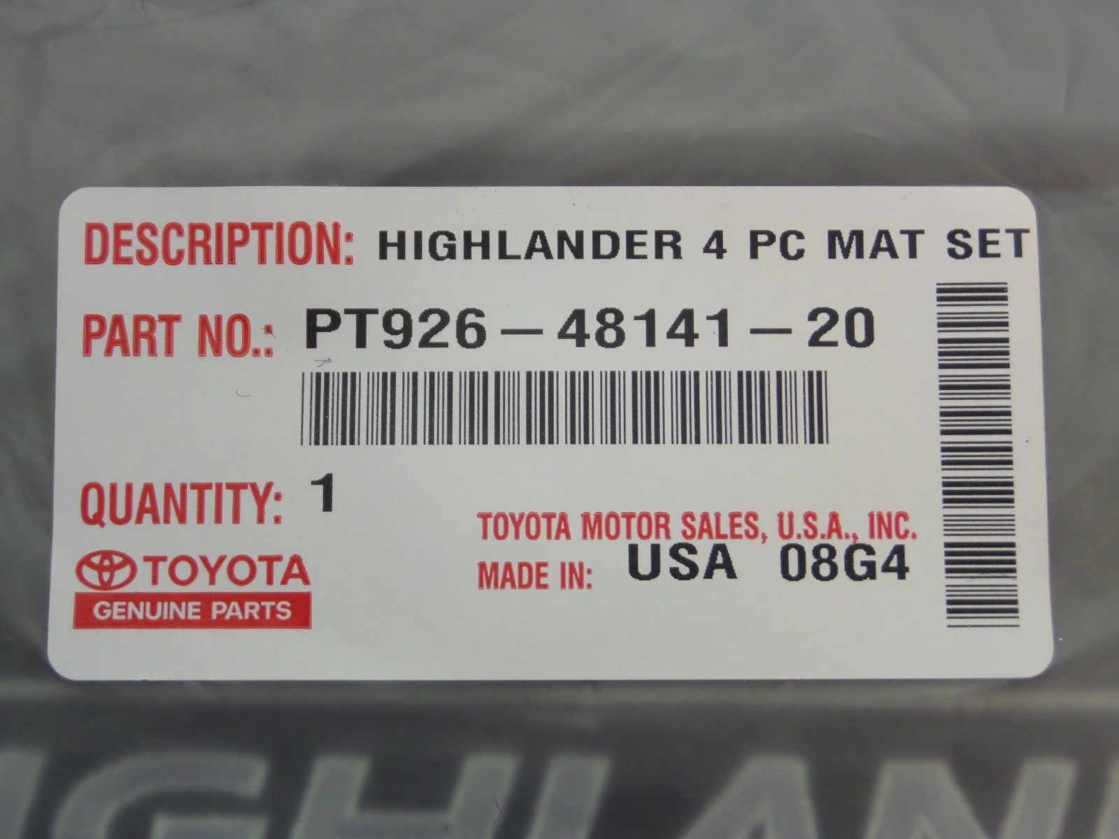 Toyota Highlander 2014 2018 Carpet Floor Mats Captain Chairs Set