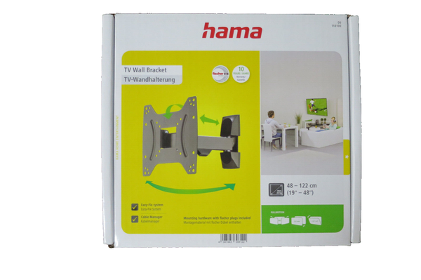 Tv Wandhalter Wandhalterung Hama 118100 Neigbar Schwenkbar, Vesa 75X75- 200X200-image