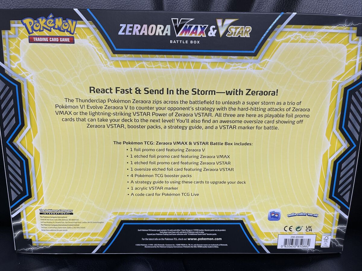 Pokemon Sword & Shield Deoxys VMAX & VSTAR Battle Box (4 Booster Packs,  Promo Card, 2 Etched Promo Cards, Oversize Card & More) 