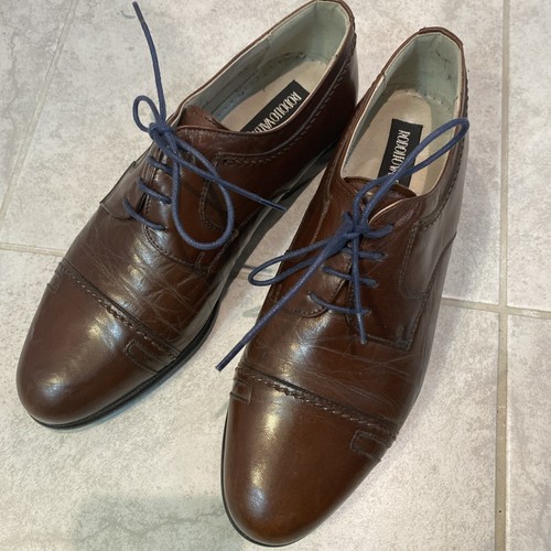 Rudolph VALENTINO Men's US 9.5 Leather Oxford Shoes - 第 1/8 張圖片