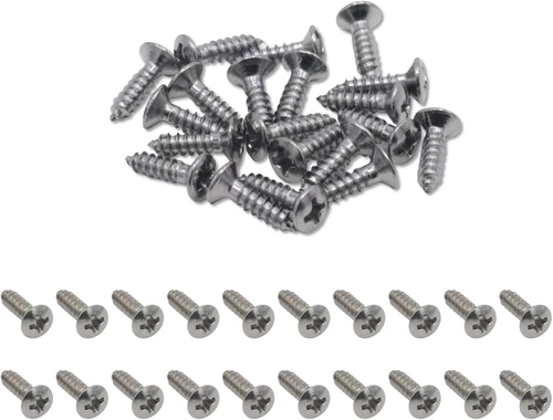 Cashbeat 60-Pack Guitar/Bass Pickguard Screws, Stainless Steel Mounting Kit for 