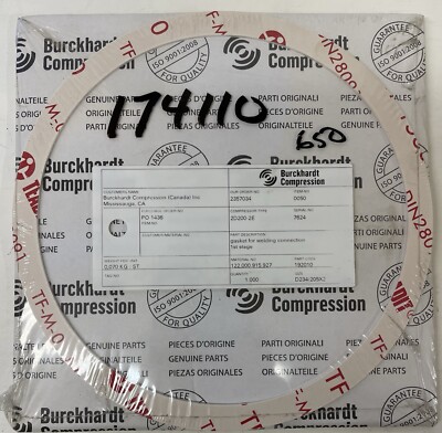 3 pack - Gasket 192010 Burckhardt Compression Sulzer compressor 2D200-2E
