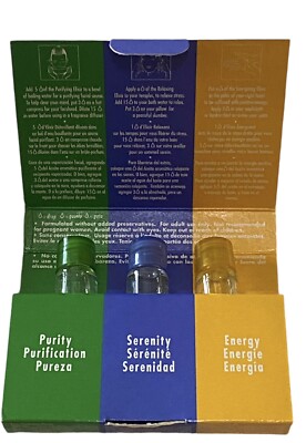 Pure Aromatics Essential Oils Set Three New/Full BUT SEAL IS BROKEN UNKNOWN EXP