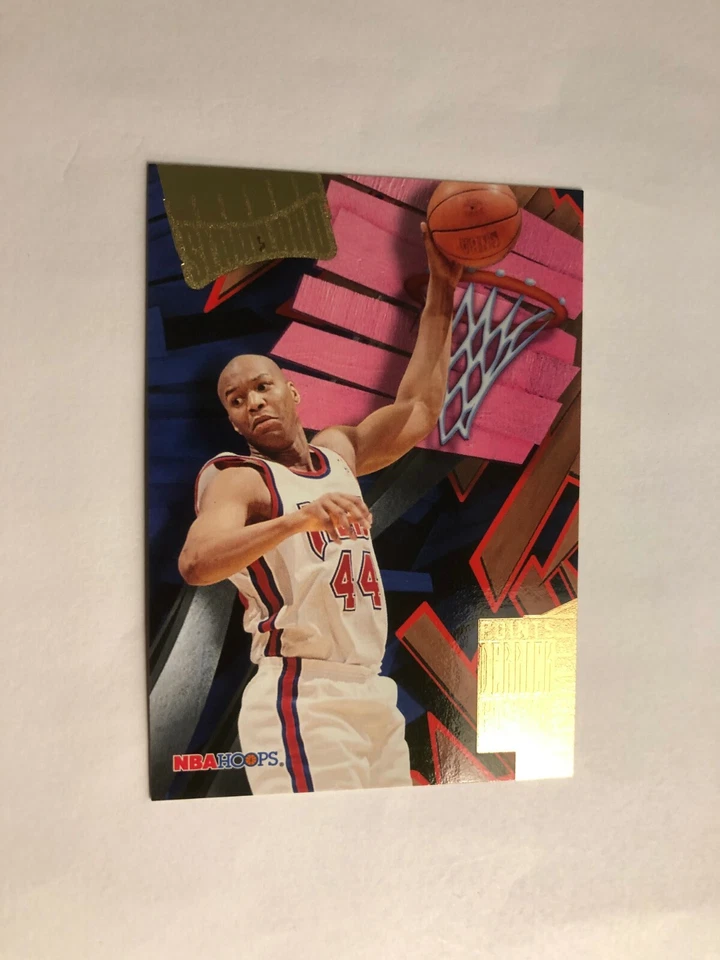 Tarjeta de baloncesto Derrick Coleman SkyBox 1996 # SL30 hecha en EE. UU. Foto 2 de 4