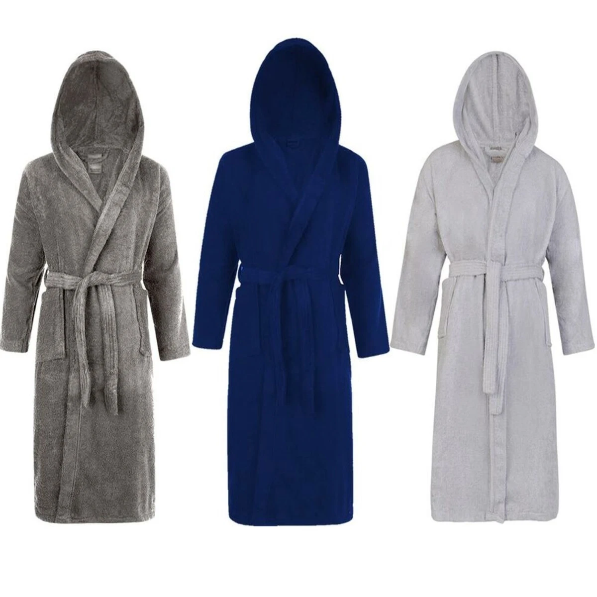 VEKDONE Women Hooded Bathrobe Fuzzy Fleece Robe India | Ubuy