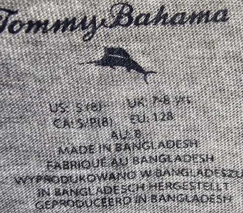 Tommy Bahama Boys Girls Shirt Top Size S 8 Gray - Picture 2 of 24