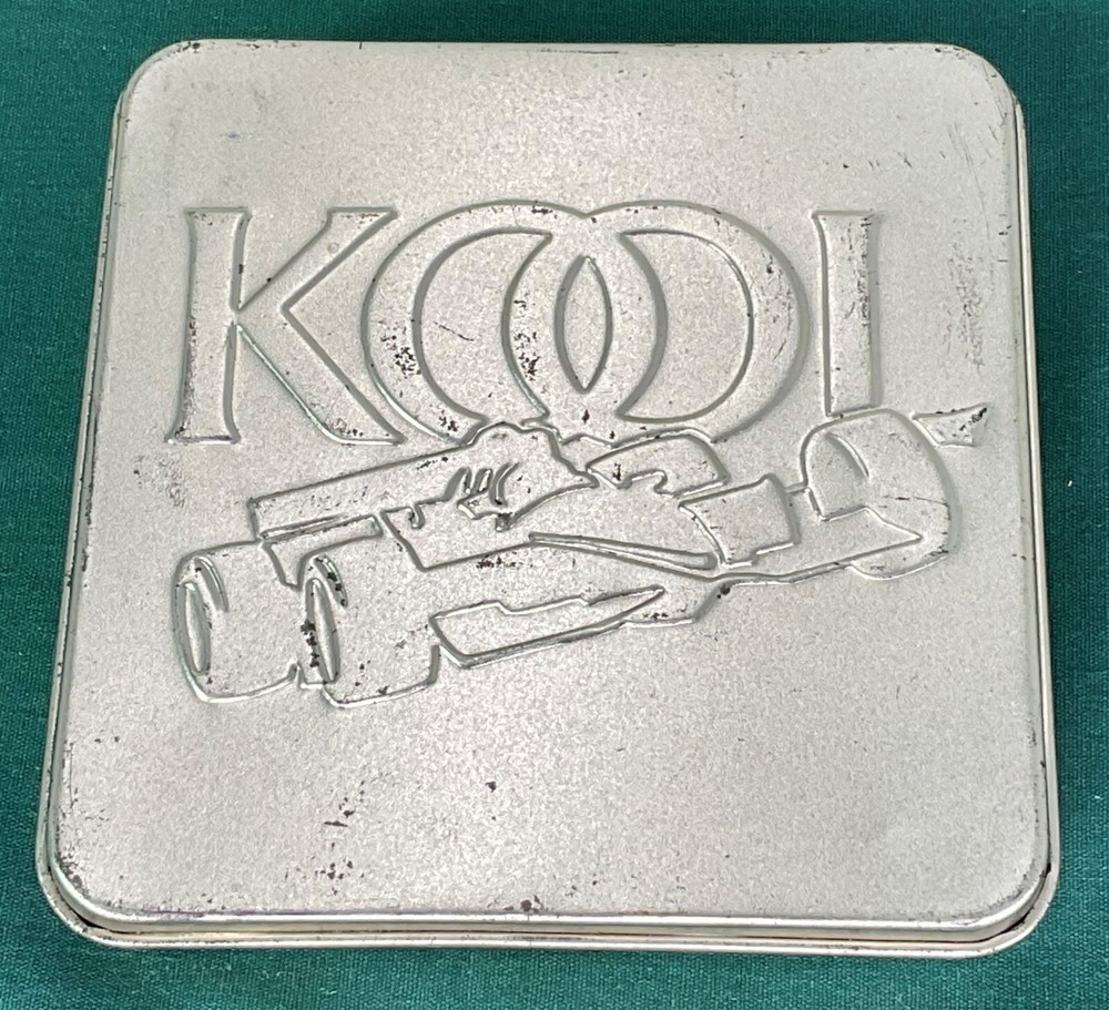 Vintage Kool Milds Tin Box Team Kool Green Racecar