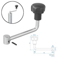 Kurbel Hebel StüTzrad 60Mm Bugrad Deichselrad LäNge 153Mm FüR AnhäNger Wohnwagen