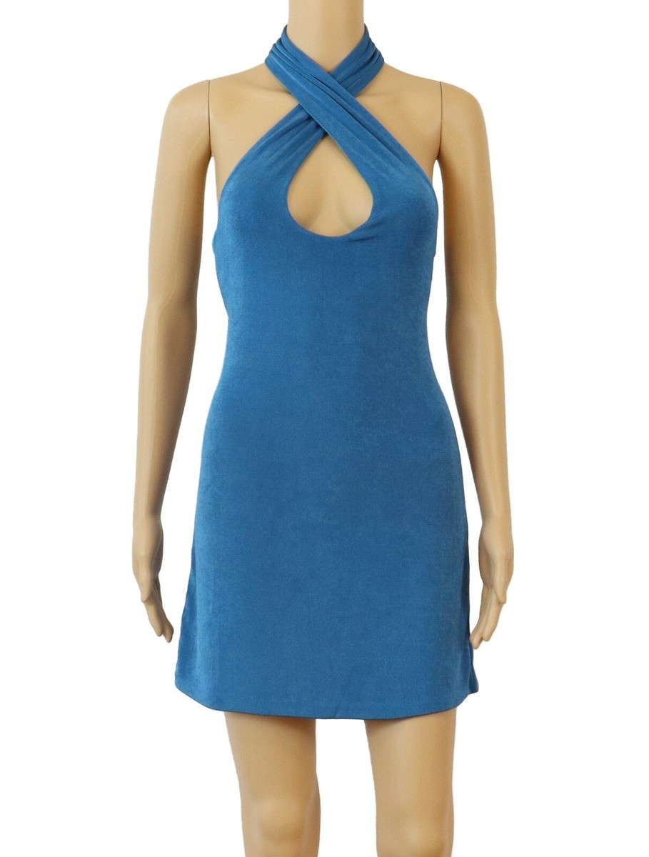 sachin and babi light blue dress Halter Neck Wrap Maxi Dress with Tie Detail – Charming Charlie