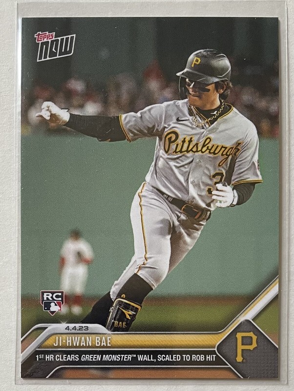 Ji-Hwan Bae RC 2023 Topps Now 1st HR Clears Green Monster, Robs Hit PR /971