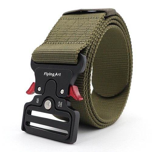 Nuova cintura tattica militare larga 5 cm nylon con supporto vita fibbia in metallo - Foto 2 di 15