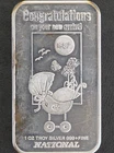 1987 National Mint Baby Congratulations Silver Art Bar NA-75 P2270