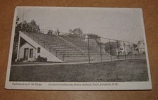 1910 Cement Grandstand Drake Athletic Field Pittsfield New Hampshire Postcard NH